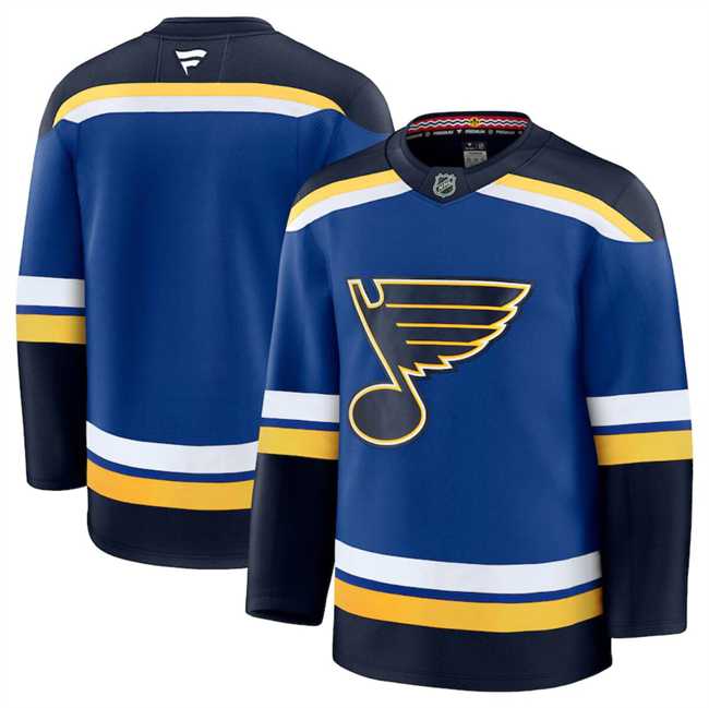 Mens St. Louis Blues Custom Blue 2024-25 Home Stitched Hockey Jersey